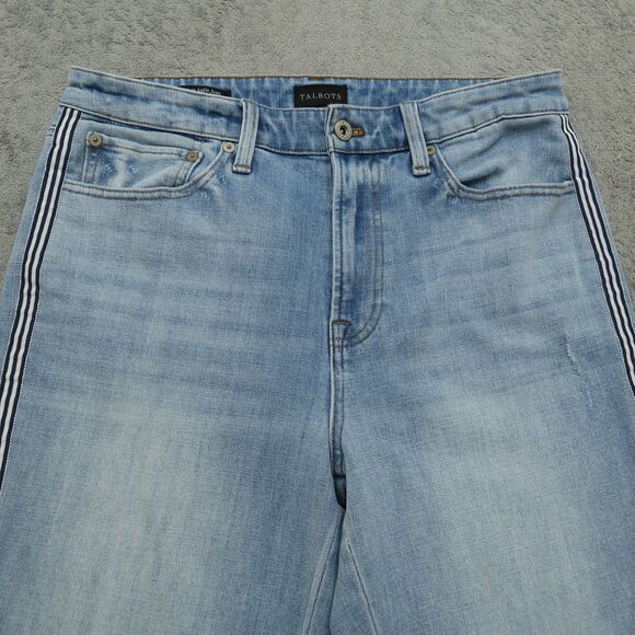 Talbots Jeans Women's Size 8 Blue High-Rise Modern Ankle 26" Inseam Distressed - Picture 12 of 16